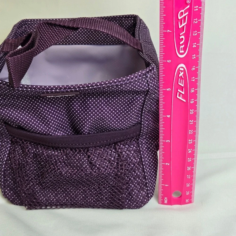 Thirty-One Littles Carry-All Caddy Storage Tote 891A Plum Gingham Pop Mini 6